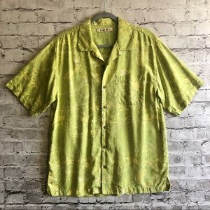 Tommy Bahama Men's Green Silk Shirt